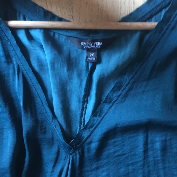 Simply Vera Wang Bottle Green relaxed fit tank 2X - Picture 11 of 11